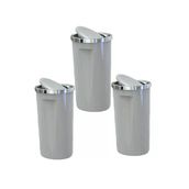 Primanova M-E76-07 Lenox Gri 3 Adet 35 lt Çöp Kovası