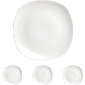 Prime 04A+P014855 Square Yemek Tabağı, Porselen 4lü Paket - 0,5 L