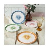 Prime Flowers Mottolu Pasta Tabağı 22 cm 4 Adet 22804-05 - 0,5 L