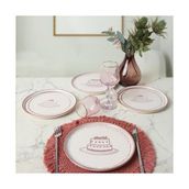 Prime Pink Cake Pasta Tabağı 22 cm 4 Adet 22965-66 - 0,5 L