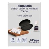 Profesyonel Gözlük Bakım Ve Aksesuar 3'lü Tam Set - Temizleme Spreyi + Bez + Kılıf