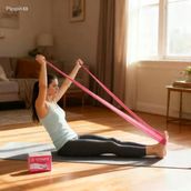 Profesyonel Pilates Bandı - Kırmızı Hafif/Orta Başlangıç Seviyesi - 1.5 Metre