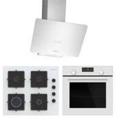 Profilo FRMA234B - DVK6J429 - OE36K2P10D Beyaz Cam 3'lü Ankastre Set