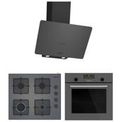 Profilo FRMA234G - DVK6J479 - OE36P9P10D Gri 3'lü Cam Ankastre Set