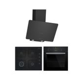 Profilo FRMA234S - DVK6J469 - OE36K6P10D Siyah 3'lü Ankastre Set