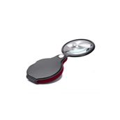 Profisher Cep Katlanır Büyüteç Deri Kılıflı Cam Lensli Okuma Lüp 6x Mini 45 gr
