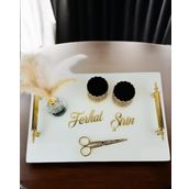Promise Beyaz Söz Nişan Tepsisi gold