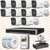 Provzen Hikvision 10 IP Kameralı Colorvu Hibrit Güvenlik Kamerası