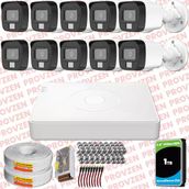 Provzen Hikvision 10 Kameralı Colorvu Hibrit Güvenlik Kamerası