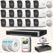 Provzen Hikvision 15 IP Kameralı Colorvu Hibrit Güvenlik Kamerası