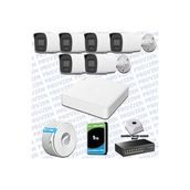 Provzen Hikvision 6 IP Kameralı Colorvu Hibrit Güvenlik Kamerası