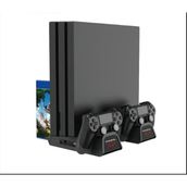 Ps4 Fanlı Şarj Standı - Soğutma ve Oyun Diski Düzeni Slim/pro Uyumlu - Siyah