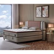 Puffy Bamboo 160x200 cm Pedic 3'lü Yatak Baza Başlık Set
