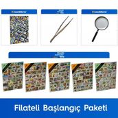Pulko Filateli Baslangic Paketi (Leuchtturm Hobby Pul Defteri, 100 Cesit Pul, Pul Masasi Ve Buyutec),