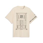 Puma 63465901 Krem Swish N ink Tee ıı Erkek Basketbol Tişörtü