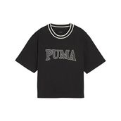 Puma Squad Graphic Siyah Kadın Kısa Kollu T-Shirt