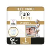 Pure Baby Organic No:1 Yenidoğan 128 Adet Bebek Bezi