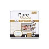 Pure Baby Organic No:1 Yenidoğan 64 Adet Bebek Bezi