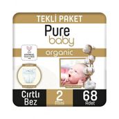 Pure Baby Organic No:2 Mini 204 Adet Bebek Bezi