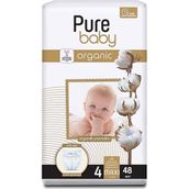 Pure Baby Organic No:4 Maxi 48 Adet Bebek Bezi