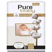 Pure Baby Organic No:5 Junior Pamuklu Cırtlı Bebek Bezi