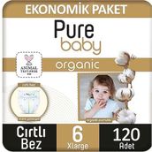 Pure Baby Organic No:6 XLarge 120 Adet Bebek Bezi