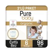 Pure Baby Organic No:6 XLarge 96 Adet Bebek Bezi