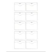 Pvc Yaka Kartlığı Yaka Kartı Kılıfı Kart Koruyucu 9,5x7 cm - 10 Adet
