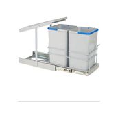 Pyramith 12+12 lt Gri Çöp Kovası