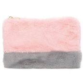 Pyrus Peluş Pembe Gri Kalem Kutusu