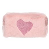 Pyrus Pembe Peluş Kalp Desenli Kalem Kutu