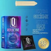 Q Liquids Geciktiricili Tırtıklı Prezervatif 30’Lu – Uzun Süreli Deneyim, Yoğun His ve Güvenli Koruma - Q Reflective - 30 ADET