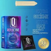 Q Liquids Geciktiricili Tırtıklı Prezervatif 48’Li – Uzun Süreli Deneyim, Yoğun His ve Güvenli Koruma - Q Reflective - 48 ADET