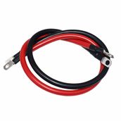 QKUDNGHY 4 AWG 12 İnç Güç Akü Kabloları, 3/8" Pabucu Terminalleri, Saf Bakır Akü İnvertör Kablo Seti, 4 Ölçü x 30,48 cm (1 Siyah ve 1 Kırmızı) Deniz Solar ATV Çim Biçme Makinesi RV Araba Motosiklet için (12