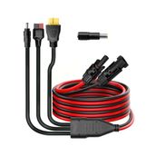 QLZOZB 10Ft 4'ü 1 arada Güneş Konnektör Kiti XT60 DC5521 DC7909 A-nderson Adaptörü Solar Şarj Kablosu, Su Geçirmez IP67 Güneş Adaptörü Taşınabilir Güç İstasyonu Güneş Jeneratörü için Bağlantı Demeti