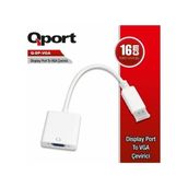 Qport Q-DP-VGA 0.15 m DP-VGA D Siyah 1080P Görüntü Adaptörü