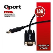 Qport Q DPV Display Port To Vga 1.8 m Çevirici Kablo