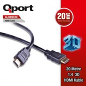 QPORT Q-HDMI20 Q-HDMI20 to HDMI20 1.4 3D 20 METRE ALTIN UÇLU KABLO
