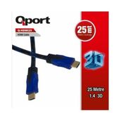 Qport Q-HDMI25 Altın Uçlu 25 mt HDMI Kablo