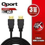 Qport Q-HDMI32 3 mt 2.0 HDMI Kablo
