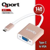 Qport Q-TV03 Type-C To VGA USB 3.0 Type-C Çevirici