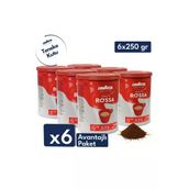 Qualita Rossa Öğütülmüş Filtre Kahve Teneke Kutu 250Gr | 6'Lı Avantajlı Paket