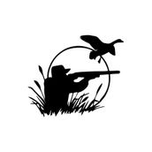Quart Aksesuar 20 x 17 cm Avcı Sticker Hunter Oto Sticker Araba Cam Sticker