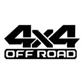 Quart Aksesuar 4x4 Off Road Sticker Oto Cam Sticker 40 x 18 cm Siyah