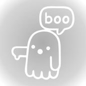 Quart Aksesuar Ghost Hayalet Boo Sticker Oto Cam Sticker Araba Sticker - Beyaz - 10 x 8,5 cm