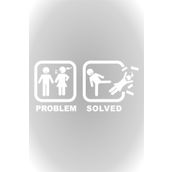 Quart Aksesuar Problem Çözüldü Problem Solved Oto Sticker Cam Sticker 30 X 14,5 Cm Beyaz qa4209542780