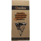 QUOKA Glutensiz Şekersiz Karabuğday Unundan Fıstık Ezmeli Kurabiye 1 Paket x 80GR - 80 gr