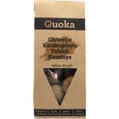QUOKA Glutensiz Şekersiz Karabuğday Unundan Vegan Tahinli Kurabiye 1 Paket x 80GR - 80 gr