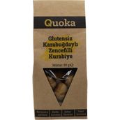 QUOKA Glutensiz Şekersiz Karabuğday Unundan Zencefilli Tarçınlı Zerdeçallı Kurabiye 1 Paket x 80GR - 80 gr