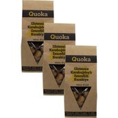 QUOKA Glutensiz Şekersiz Karabuğday Unundan Zencefilli Tarçınlı Zerdeçallı Kurabiye 3 Paket x 80GR - 240 gr